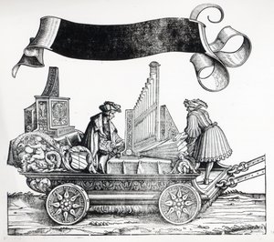 Scéna z Maxmiliánova triumfálního průvodu, kolem 1516-18